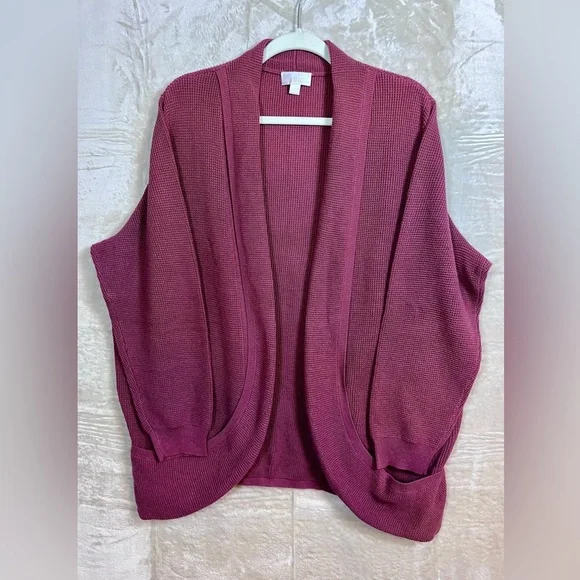 Belle by Kim Gravel Pink Cozy Cardigan - Picture 2 of 6